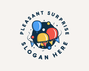 Surprise - Party Balloon Banner logo design