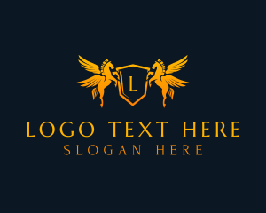 Fantasy - Pegasus Security Shield logo design