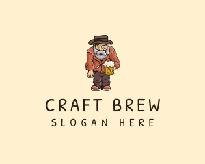 Ale - Old Man Beer logo design