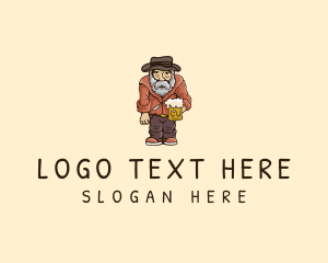 Lager - Old Man Beer logo design