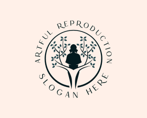 Woman Tree Reproductive logo design