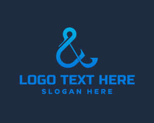 Typography - Elegant Blue Ampersand logo design
