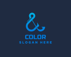 Institution - Elegant Blue Ampersand logo design