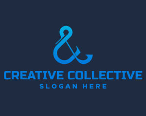 Elegant Blue Ampersand logo design