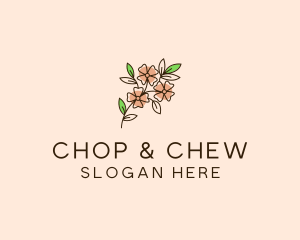 Minimalist Flower Bloom logo design