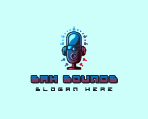 Podcast Sound Microphone logo design