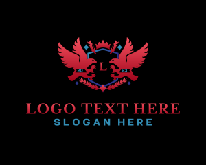 Exclusive - Royal Eagle Laurel logo design