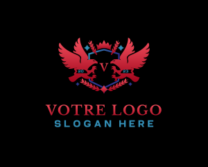 Royal Eagle Laurel logo design