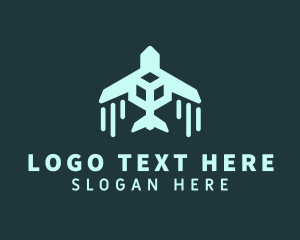 Airplane - Airplane Cargo Shipping logo design