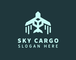 Airplane Cargo Shipping logo design