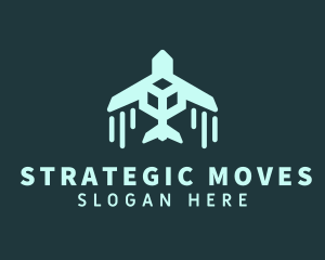 Airplane Cargo Shipping logo design