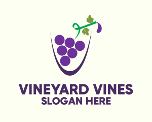 Grapevine - Grape Juice Cup logo design