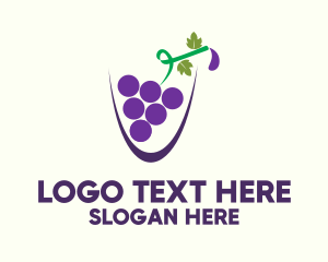 Liqueur - Grape Juice Cup logo design