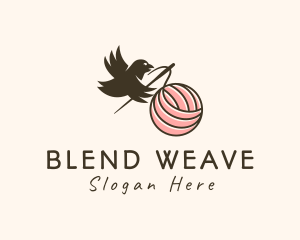 Bird Sew Needle logo design