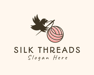 Bird Sew Needle logo design