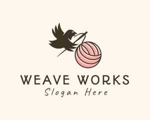Loom - Bird Sew Needle logo design