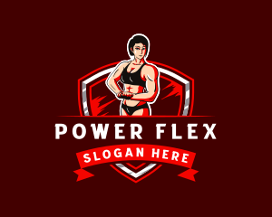 Strong Woman Trainer Coach logo design