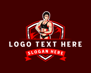 Flex - Strong Woman Trainer logo design