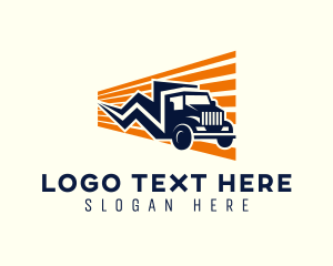 Fast - Lightning Truck Logistics logo design