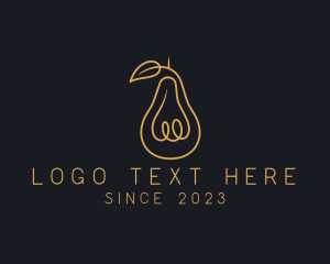 Minimalist - Light Bulb Pear logo design
