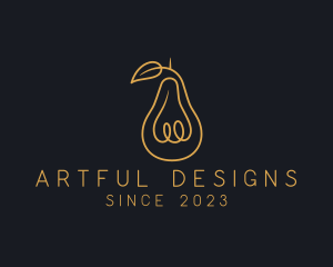 Light Bulb Pear logo design