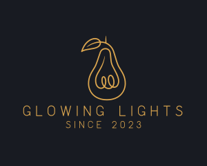 Light Bulb Pear logo design