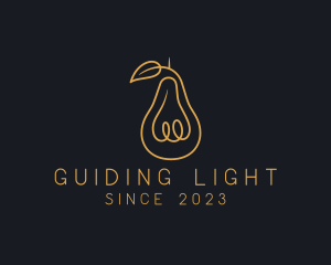 Light Bulb Pear logo design