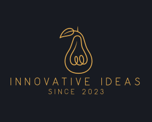 Light Bulb Pear logo design