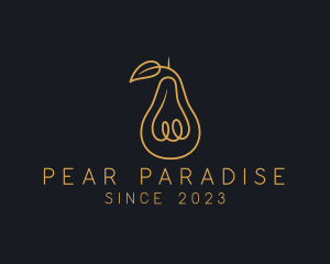 Pear - Light Bulb Pear logo design