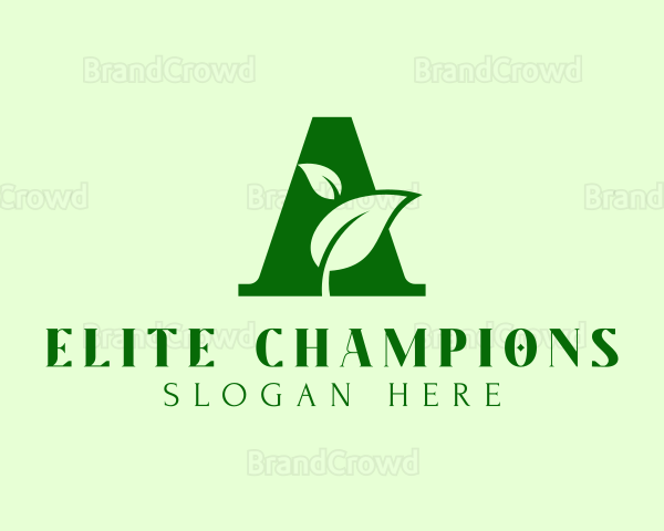 Natural Leaf Letter A Logo