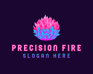 Fire Ice Temperature logo design