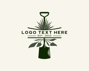 Planting - Shovel Gardening Tool Environment logo design