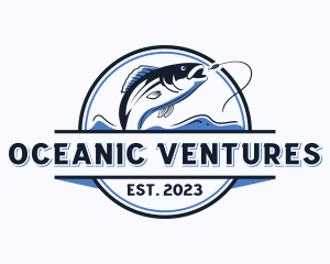 Fishing Aquatic Seafood logo design