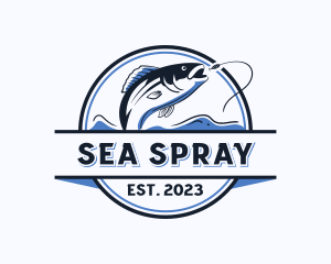 Fishing Aquatic Seafood logo design