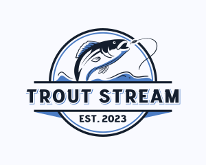 Trout - Fishing Aquatic Seafood logo design