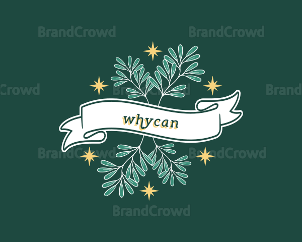 Christmas Mistletoe Banner Logo