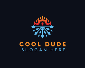 Heating Cooling Temperature logo design