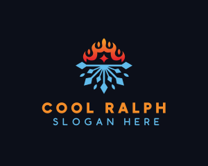 Heating Cooling Temperature logo design