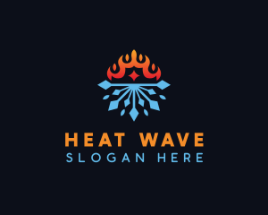 Heat - Heating Cooling Temperature logo design
