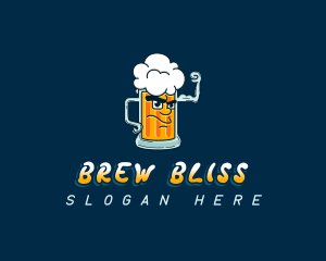 Beer Mug Liquor logo design