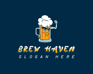 Beer Mug Liquor logo design