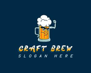 Beer Mug Liquor logo design