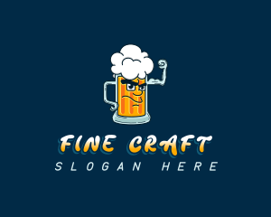 Beer Mug Liquor logo design