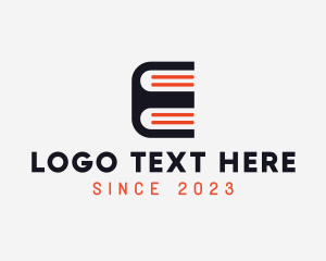 Handbook - Book Library Letter E logo design