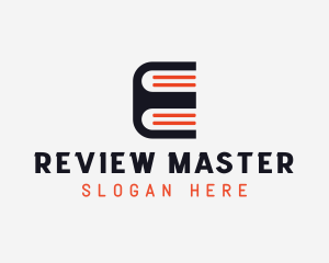 Review - Book Library Letter E logo design