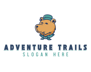 Outdoor Camping Bear logo design