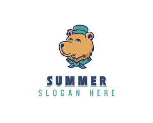 Outdoor Camping Bear logo design