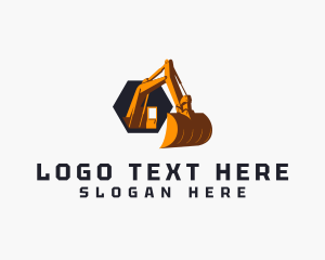 Mining - Excavator Digger Machinery logo design