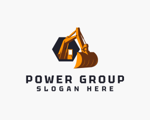 Excavator Digger Machinery Logo