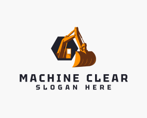 Excavator Digger Machinery Logo
